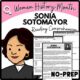 Women's History Month SONIA SOTOMAYOR Reading Comprehension Worksheet-Printable and Editable