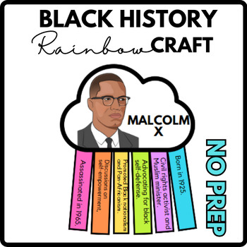 Malcolm X Black History Month - Bulletin Board Craft - March