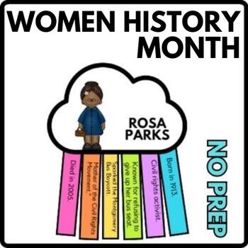 Rosa Parks Women History Month - Bulletin Board Craft - March