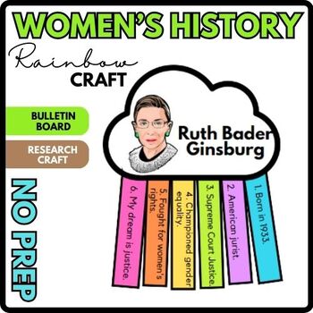 Ruth Bader Ginsburg Women's History Month - Bulletin Board Craft - March