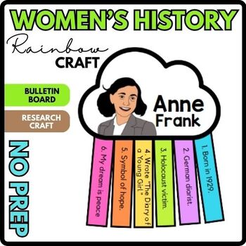 Anne Frank Women's History Month - Bulletin Board Craft - March