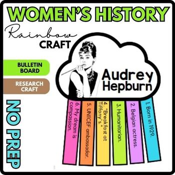 Audrey Hepburn Women's History Month - Bulletin Board Craft - March